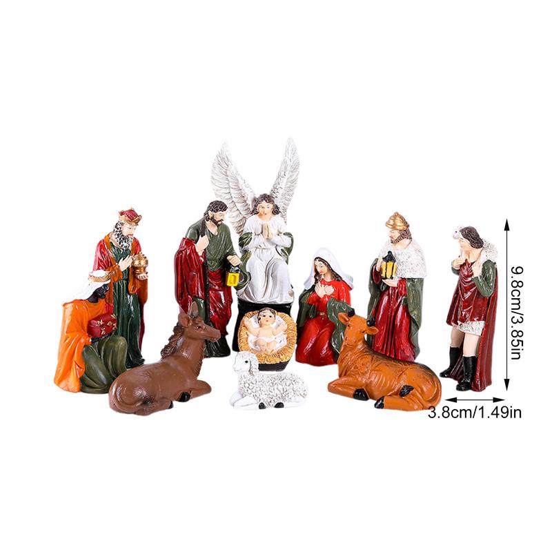 Holy Family Figurine Resin Holy Family Statue Catholic Figurine 10X Nativity Scene Birth Jesus Christ Catholic Christmas Nativit