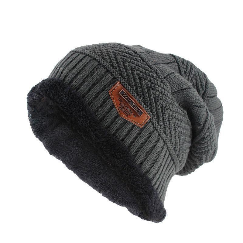 New Unisex Stylish Winter Hat Add Fur Lined Soft Warm Beanie Cap Thick Winter Hats For Men & Women Knitted Hat