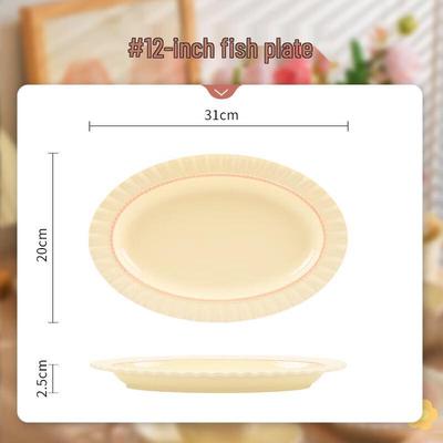 Wuhe Nordic Style Ceramic Fish Plate