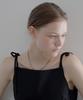 Alleun Silver 925 Oxidized Thick Curve Chain Long Choker Necklace
