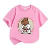 Kids Boys Girls 100% Cotton Crew Neck Short Sleeve T-Shirt, Cute Capybara Karate Martial Arts Graphic Casual Tee for Children Daily Wear
