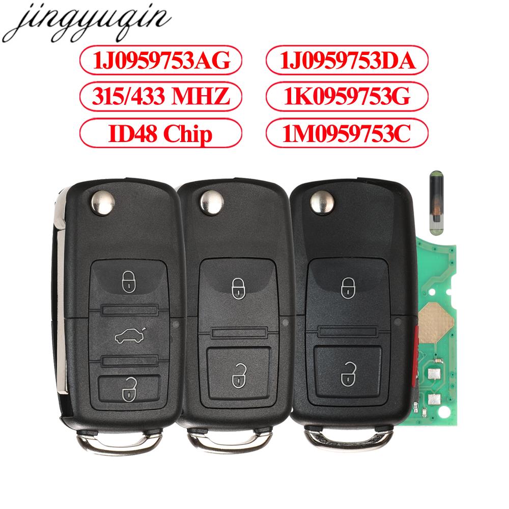 Дистанционный ключ Jingyuqin 315/434 МГц ID48 для Volkswagen VW Golf 4 ...