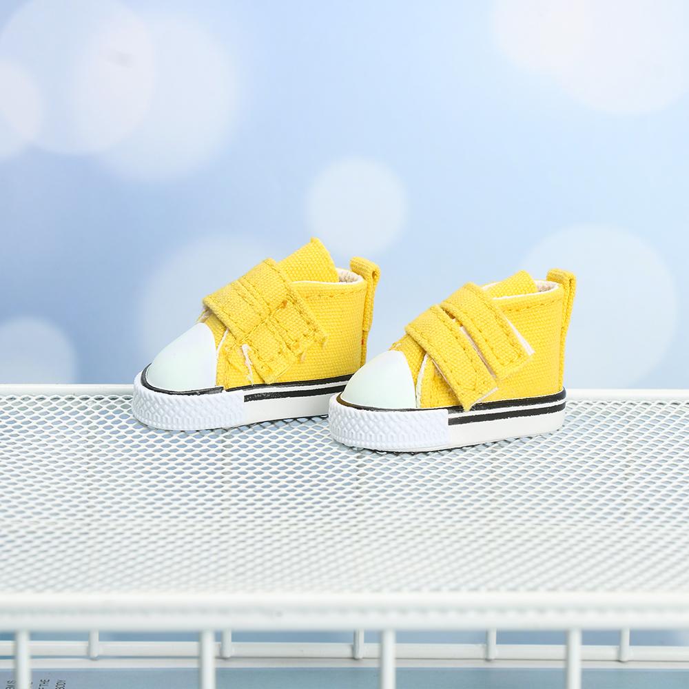 Pair 5cm Length Playing House Handmade Props Toys Accessories Doll Shoes Mini Sneakers Denim Canvas