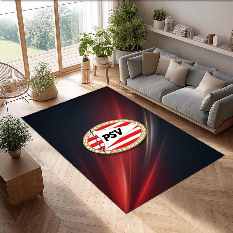 PSV Eindhoven FC Soccer Football Pattern Soft Area Rug Non Slip Indoor Floor Carpet Sports Decor Mat for Bedroom