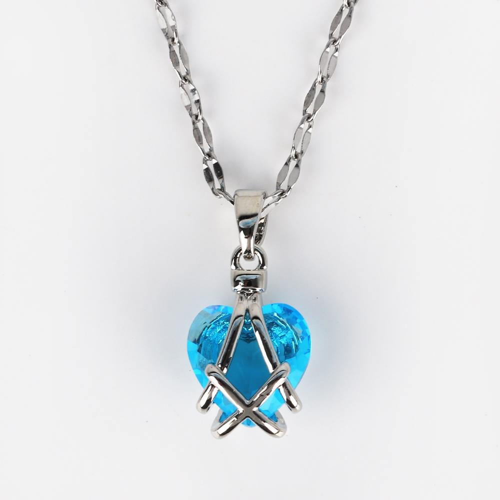 

Korean Fashion Vintage Blue Crystal Pendant Silver Color Stainless Star Chain Neck Necklace for Women Wedding Aesthetic Jewelry