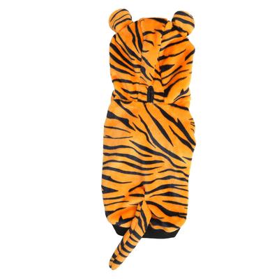 Dog Tiger Hoodie Soft Polyester Cotton Padded Warm Comfortable Dog Winter Sweatshirt with Tiger