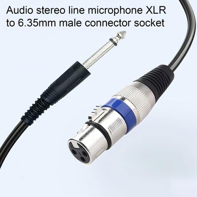2M 6,35MM naar XLR Audiokabel Gitaren Microfoons Luidsprekers Mixers 6,35MM Stekker naar XLR 3-Pin Vrouwelijke Audio Stereo Kabel Adapter Snoer