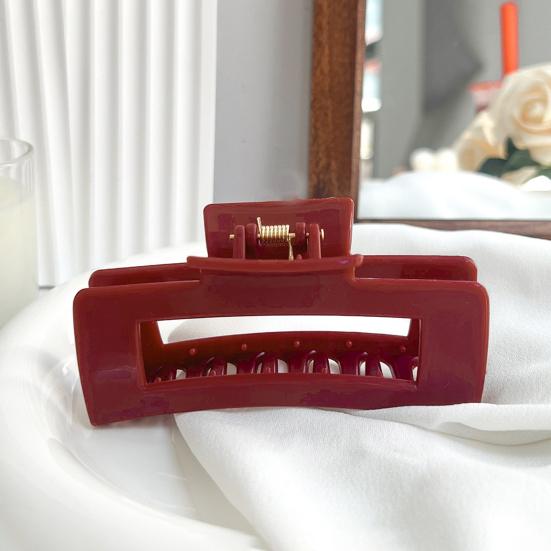 2Pcs Women Hair Claws Non-Slip Safe Grip Square Frosting Hair