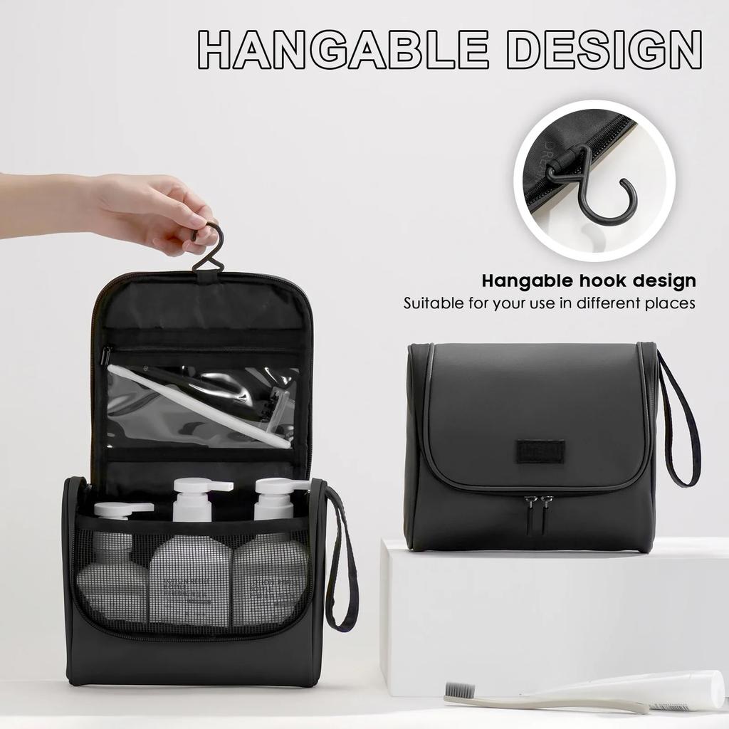 Foldable Toiletry Bag Waterproof Cosmetic Bag Women Men Travel Gym Luxury Makeup Organizer Bathroom Hanging Storage Case 2025