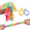 6Pcs Funny Unicorn Pull Worm Noodle Fidget Toys Stretch String Tpr Rope Anti Stress Toys String Stress Relief Autism Vent Toy