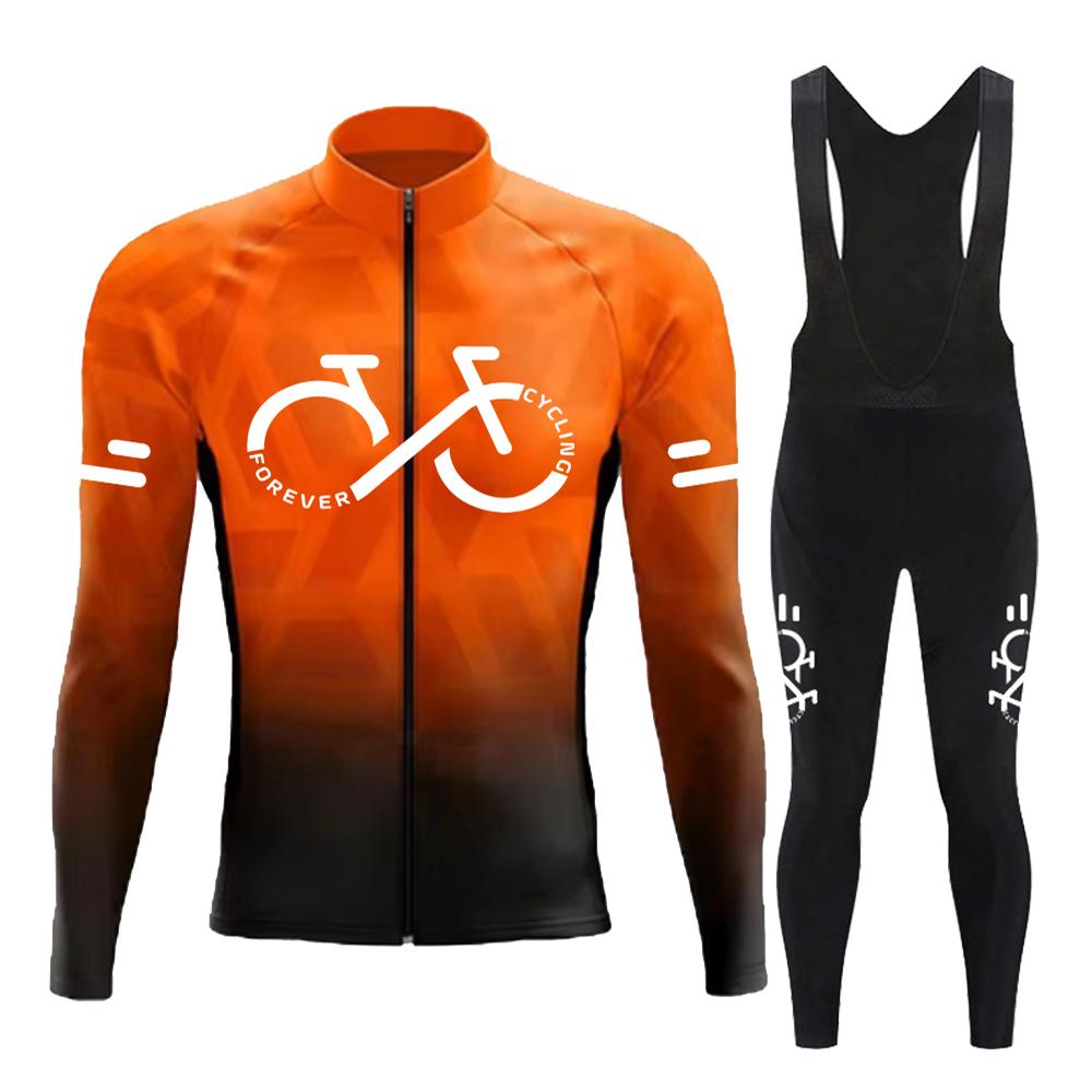 Long Sleeve Gradient MTB Bike Cycling Clothing Breathable Ropa Ciclismo Men's Road Bicycle Sportswear 2026 Autumn Breathable Cycling Suit