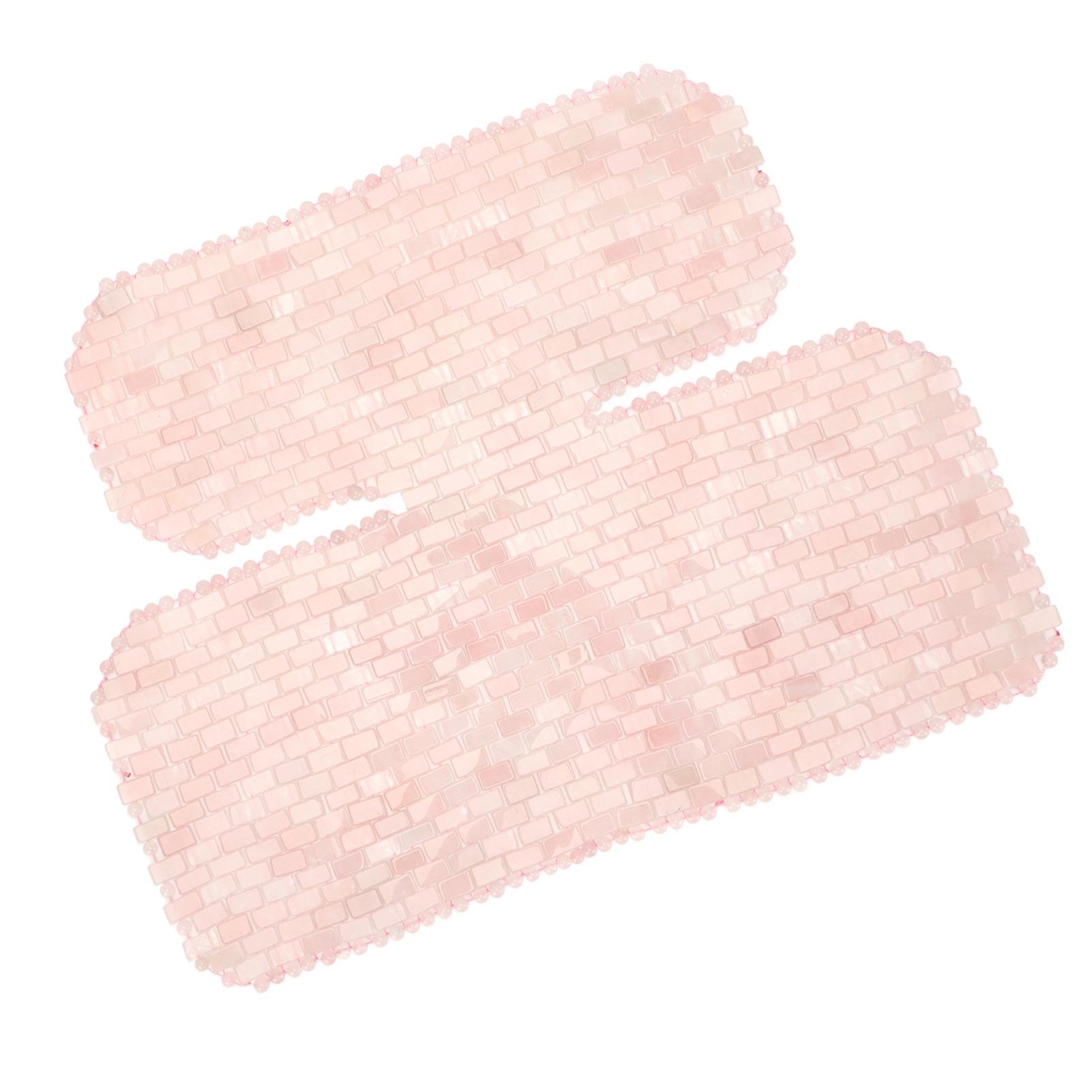 

Массажер для шеи и груди из розового кварца, успокаивающий, снимающий стресс, массажер для шеи из розового кварца для СПА