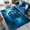 Blue Police Box Art Print Area Rug, Multi-functional Office Chair Sofa Carpet, Easy Clean Carpet for Home and Living Spaces