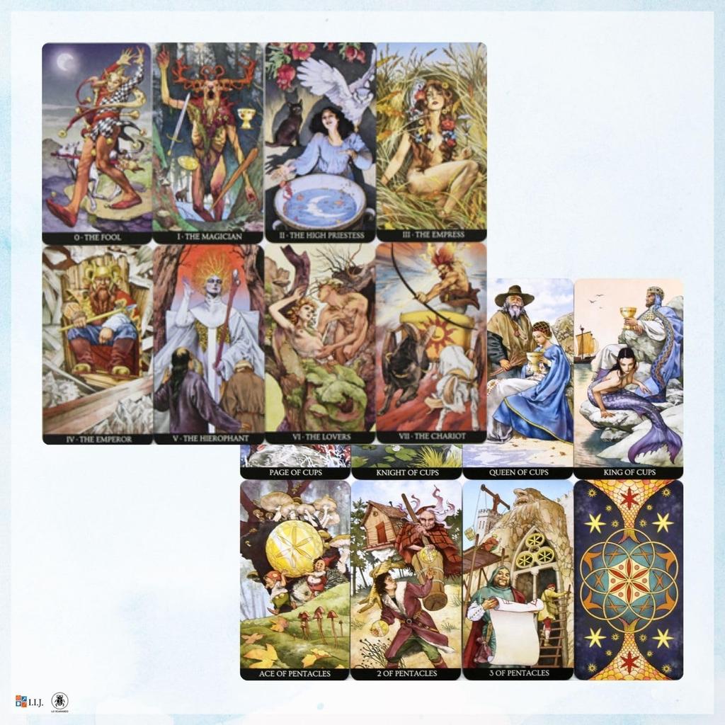I.I.J Fairytale Tarot, Waite Edition, 78 Cards, Tarot Reading, Fairy Tales, with Japanese Instructions, Authentic Product