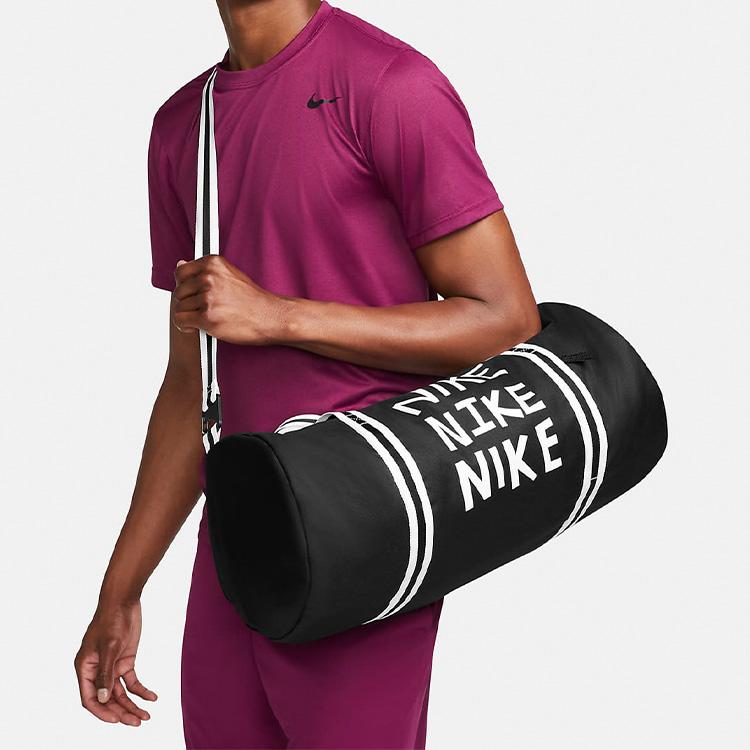 New Nike Heritage Polyester Portable One Shoulder Crossbody Gym Bag Tubas Men's Black DQ5735-010