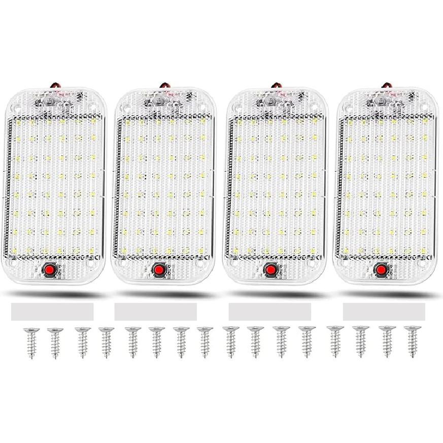 LED Dome Light, RV Interior Lighting 12V-85V 800 Lumens Super Bright RV LED Ceiling Dome Light With ON/Off Switch RV Lights Interior For