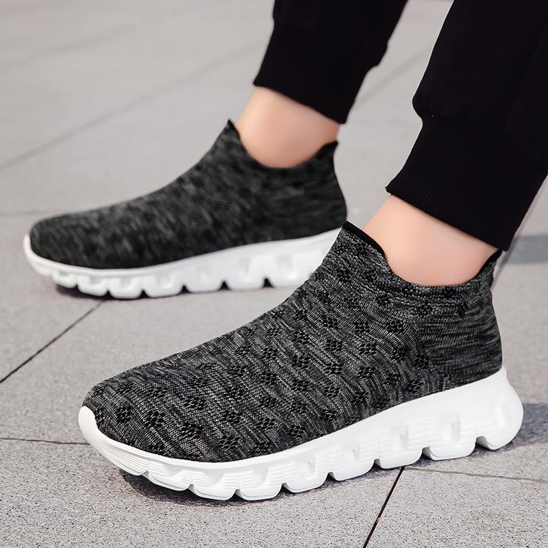 New fly-woven socks shoes mesh shoes lightweight soft-soled couple shoes 48 large size sports and leisure shoes men