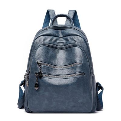 Zaino da donna in pelle di alta qualità Zaino da studente casual Zaino da viaggio di grande capacità Borse da scuola per ragazze adolescenti