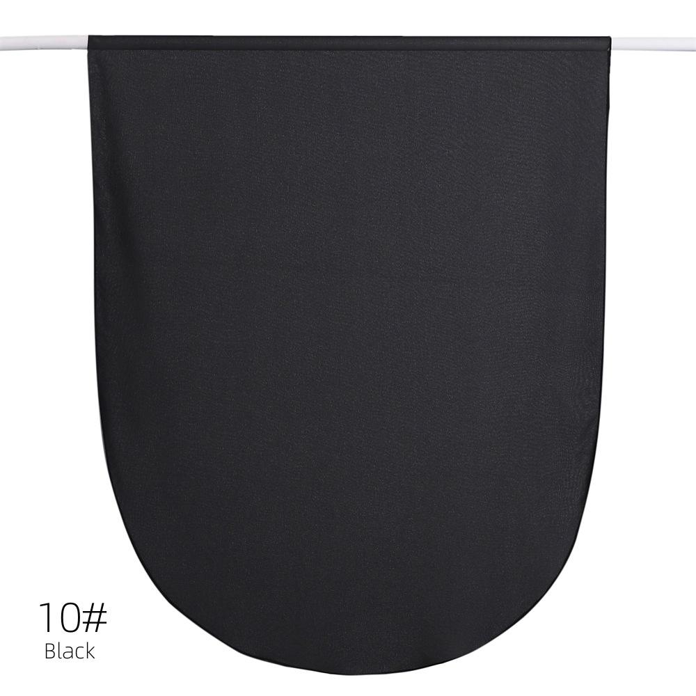 Solid Color Pearl Chiffon Semi-Circular Long Scarf - Breathable, Soft Draping Shawl