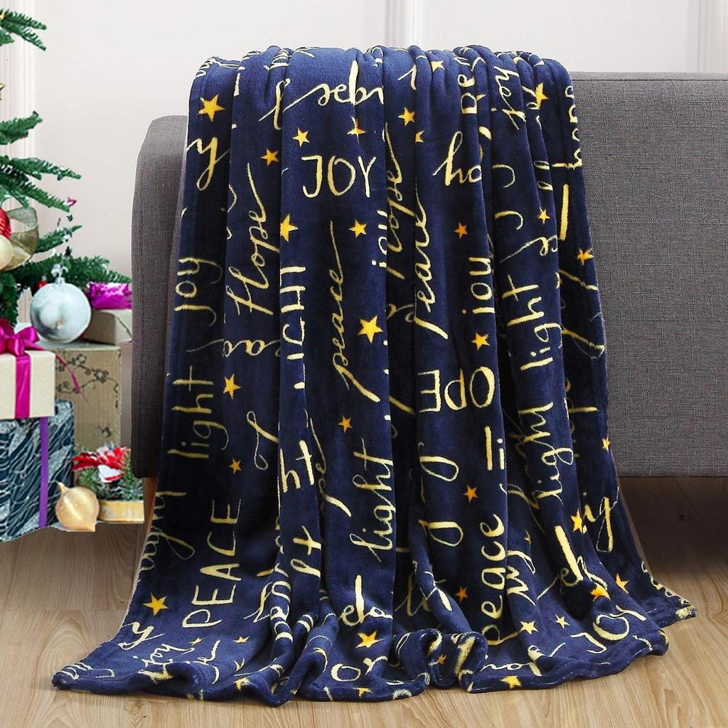 2025 Flannel Throw Blanket Wine Red Blanket Reindeer Christmas Blanket Holiday Gift Sofa Blanket