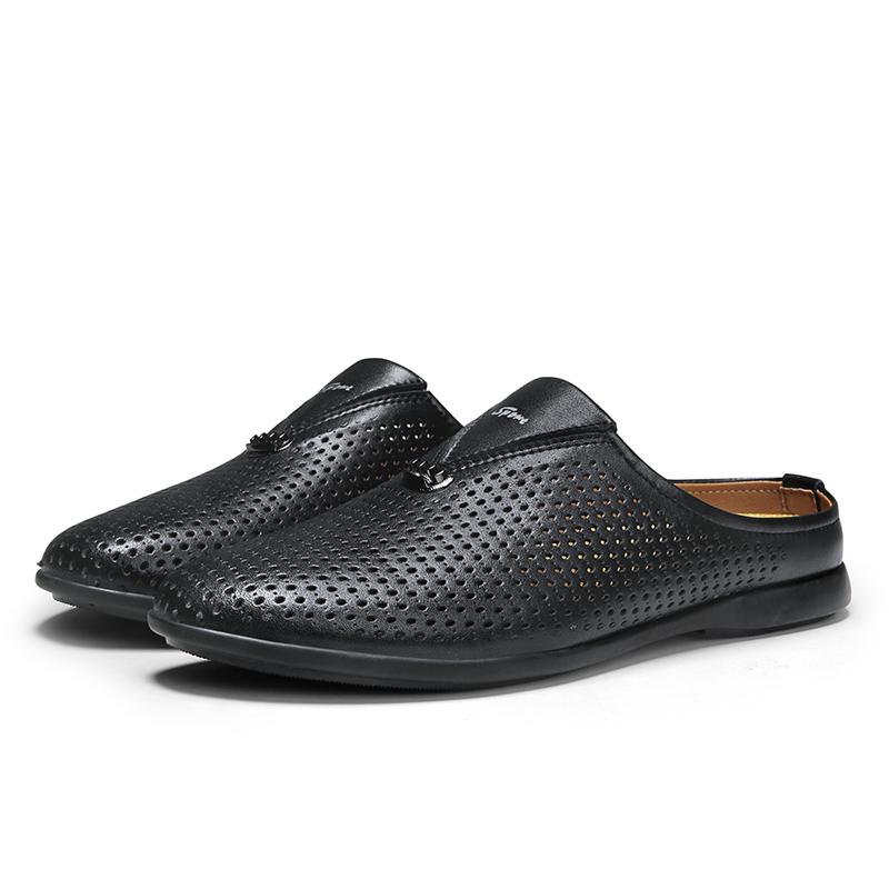 Lässige Hausschuhe Herren Halbschuhe Offizielle Formelle Schuhe Mann Leder Herren Business Schuhe Atmungsaktive Luxus Kleiderschuhe Für Sommer