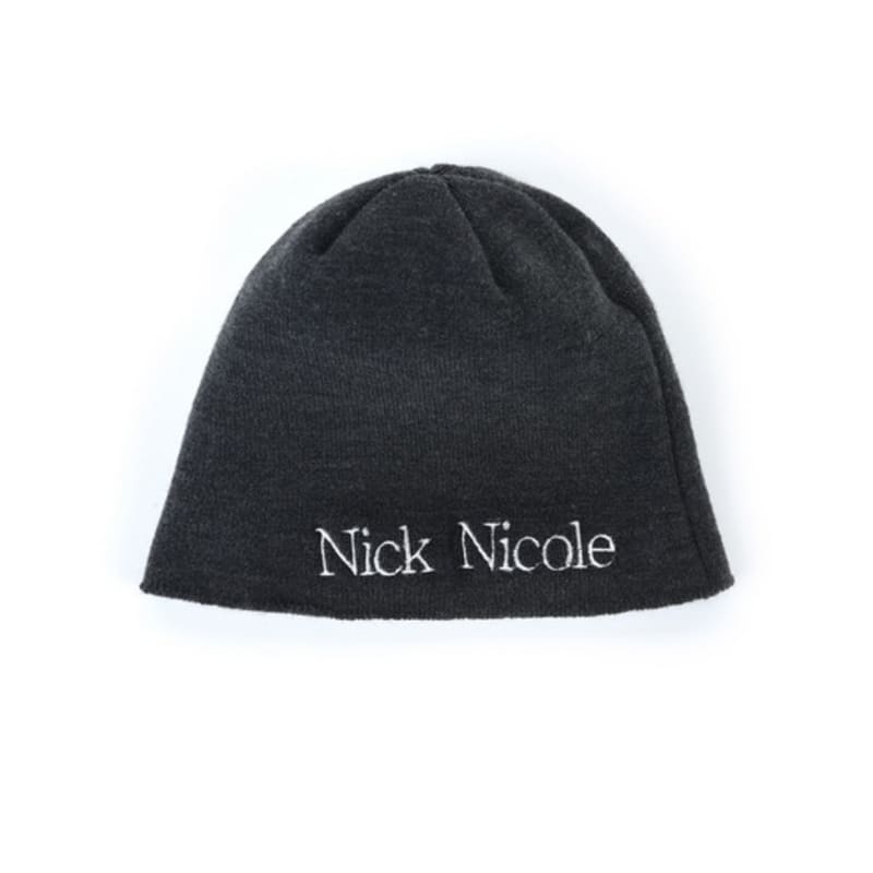 

nick&NICOLE NICOLE MINIMAL LOGO BEANIE_CHARCOAL ONE