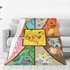 Pokemon Pikachu Anime Blankets Fleece Cute Cartoon Game Lightweight Throw Blankets for Bedding Couch Bedroom Quilt