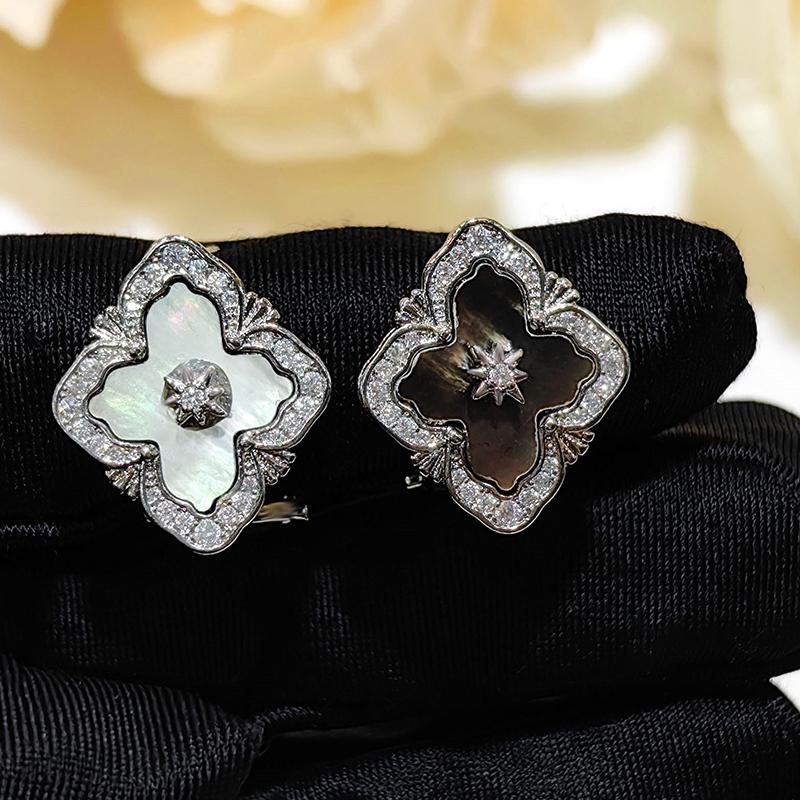 Exquisite Women's Trend Zircon Fashion Classic Brushed Craft Earrings Wedding Party Holiday Gift