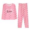 Women's Spring Autumn Long Sleeve Cute Pajama Set - Thin Casual Petite Homewear