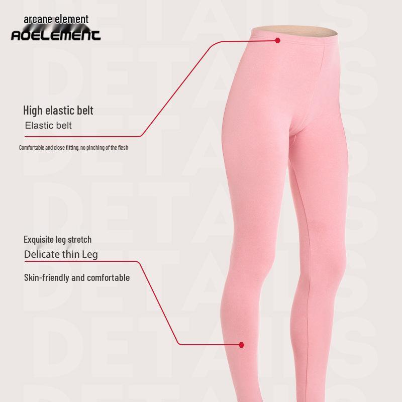 Women's Seamless Thermal Underwear Set: Plus Velvet Thick Top & Bottom; Thin, Cold-Proof for Autumn/Winter