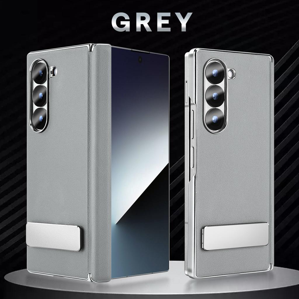 For Samsung Galaxy Z Fold 7 Case High-end Leather Auto-Rebound Magnetic Hinge Protection Moisture Proof Plated Fine Grip Cover