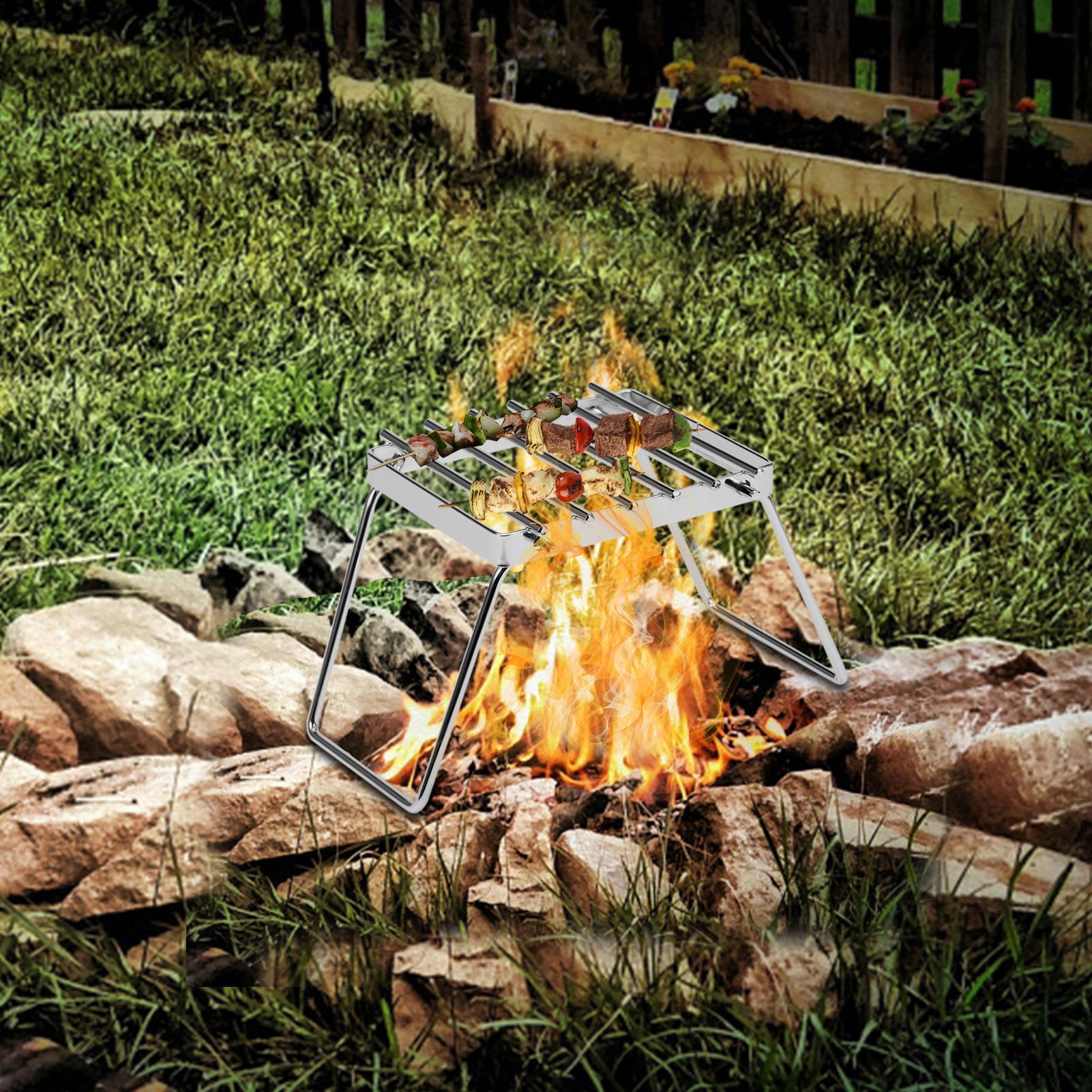Многофункциональный складной гриль для костра — фото 8
