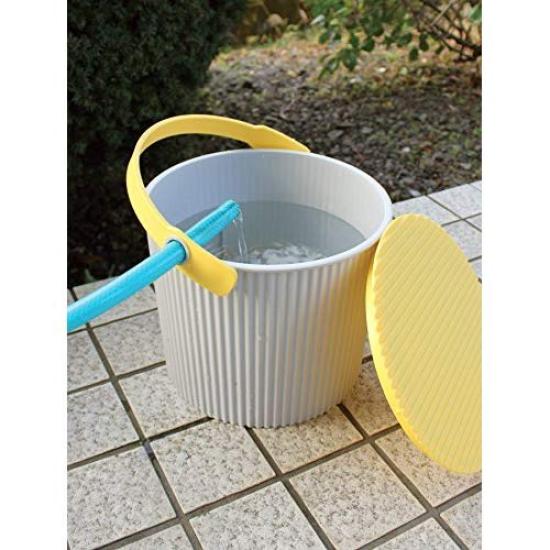 Yawata Kasei Bucket with Lid Yellow LL 20L Frey Chair Bucket 234272 way-be