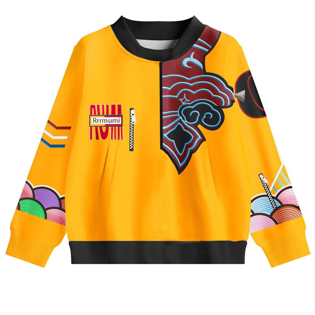 Kids Seven Sleeve Round Neck Christmas Printed Casual Top