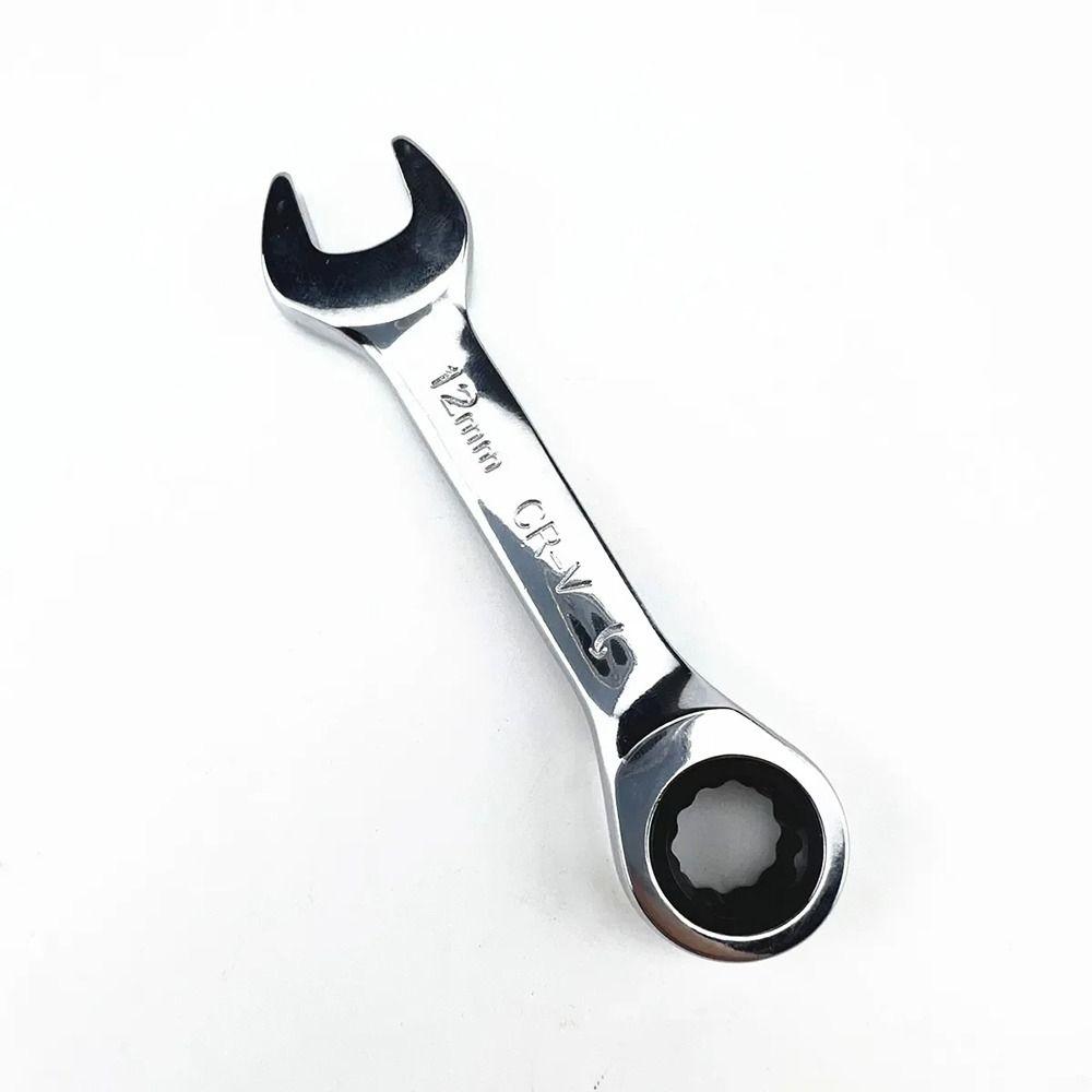 1Pcs Reversible Combination Ratchet Socket Spanner 6-19mm Nut Repair Tool New Stubby Single Wrench
