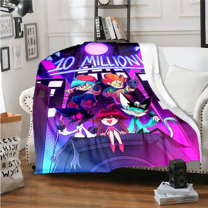 

Ковдри Friday Night Funkin Game Фланелеві ковдри Ковдра з веселим принтом М’яка легка плюшева зручність для дивана-ліжка в будь-який сезон 75x90cm