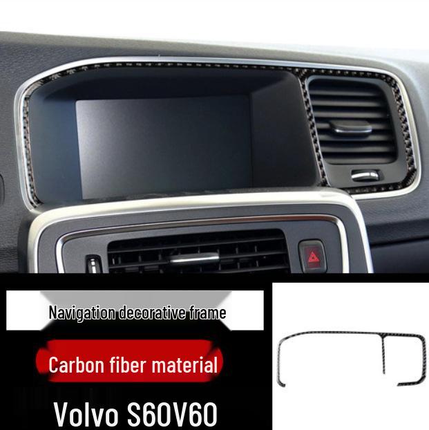 Interiérové obložení z uhlíkových vláken pro Volvo S60L/V60: Nálepky řadicí páky, stahování oken a výdechu vzduchu
