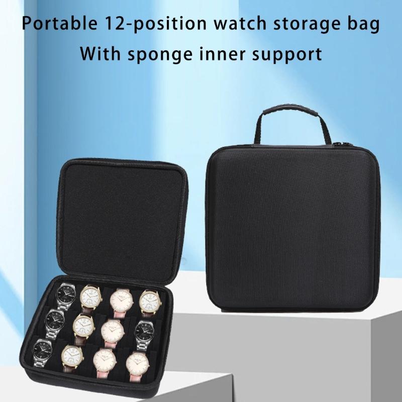 Hard Watch Roll Organizers With Foam Cushions To Prevent Movement Portable Accessory for Travel or Home Display Use