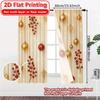 2D Flat Printing  2pcs Festive Elegance(2) Modern Fashionable Curtains Machine Washable Fabric Curtains Decorations For Home