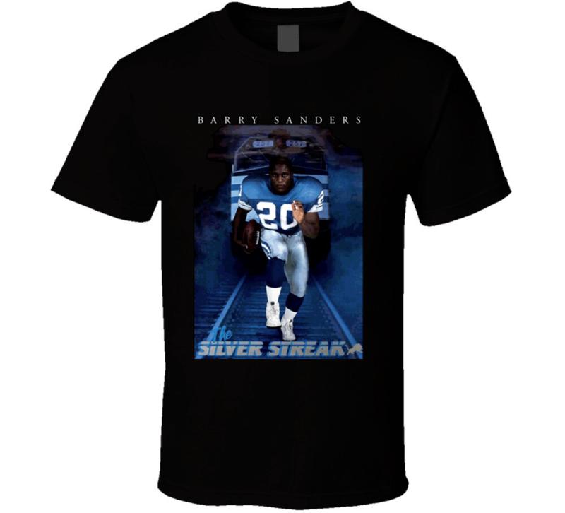 Retro Detroit Football Barry Sanders The Silver Streak Unisex T-Shirt S