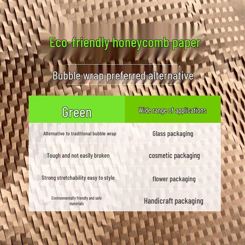 Honeycomb Kraft Paper Roll for Cushioning and Gift Box Padding