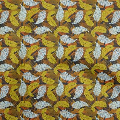 Cotton Flex Yellow Fabric Leaves Sewing Craft Projects Fabric Prints By Yard 40 Inch