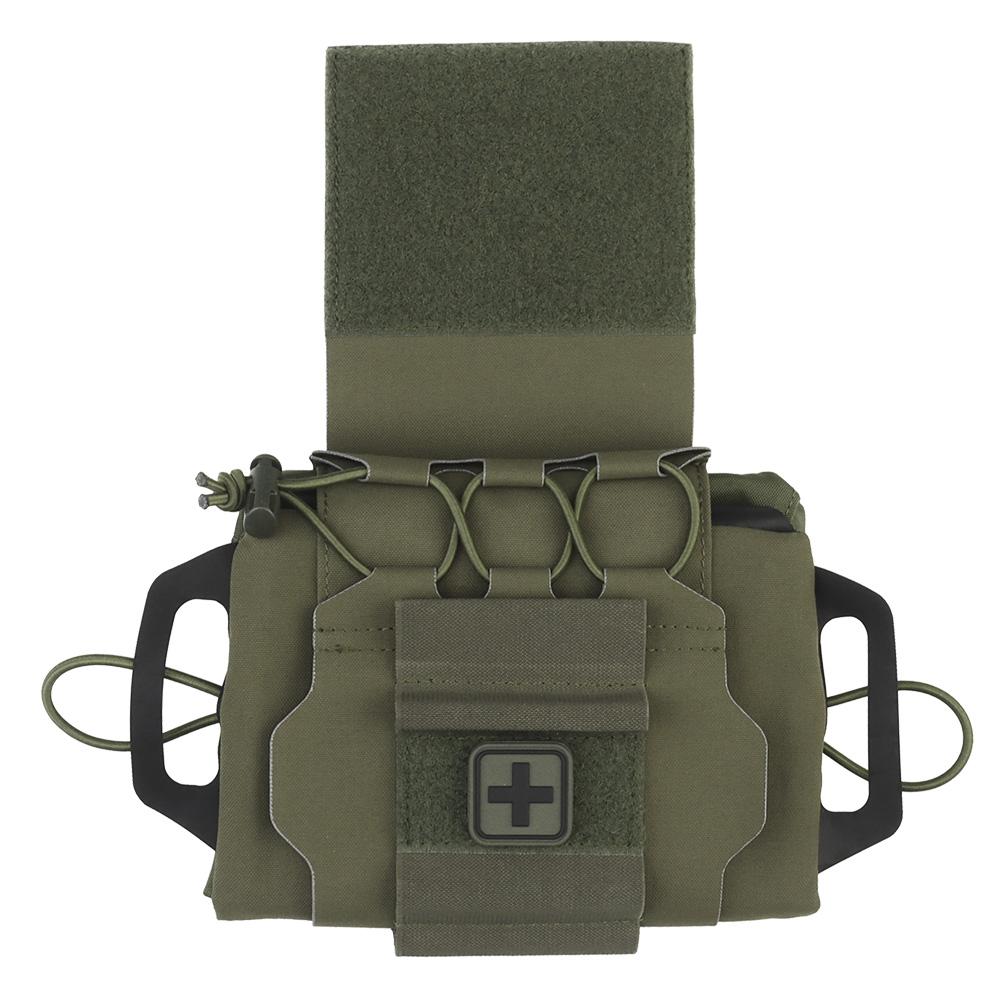 IFAK Pouch Supplies Bag Rapid Deployment First Aid Kit Molle Two-Pieces System Med Roll Carrier Attached to Belt Vest Panels