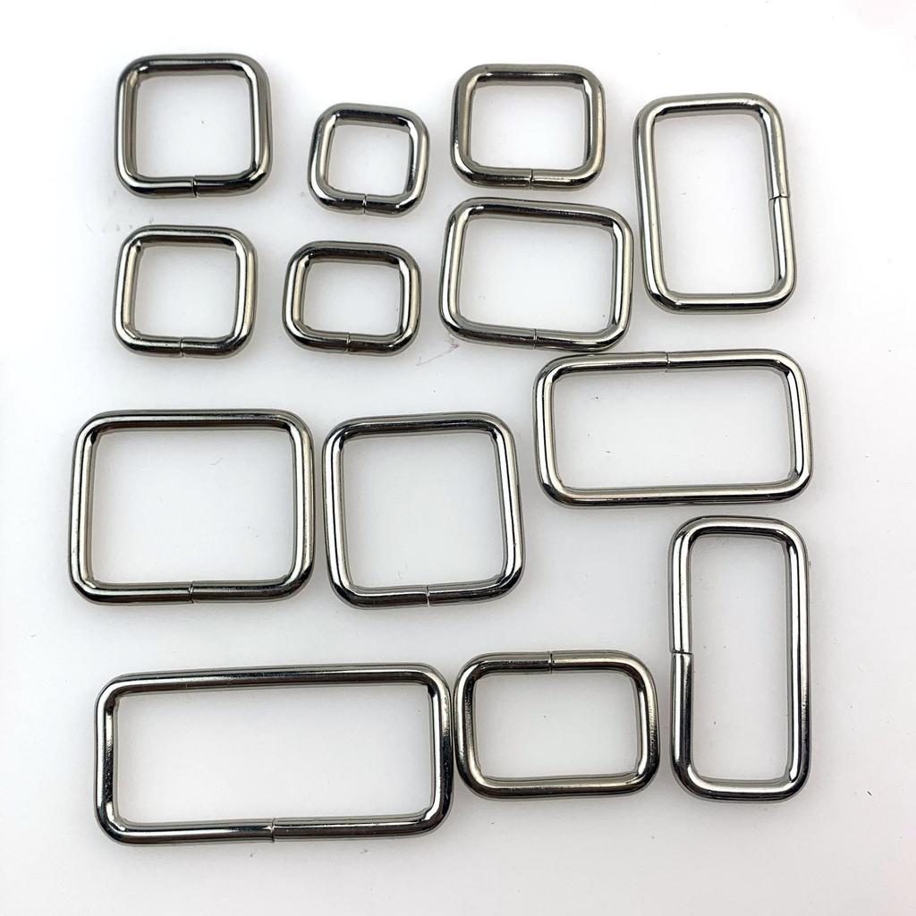 3.8MM Thick Iron Square Ring Buckle for Luggage and Webbing Adjustment