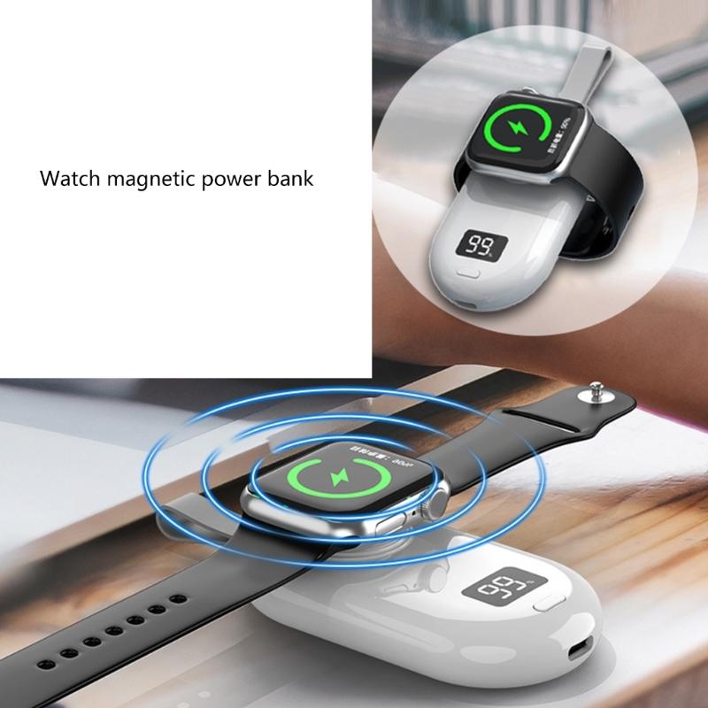 Pohodlná magnetická nabíječka Mini přenosný powerbanka Všestranná mini powerbanka Šikovná nabíječka pro hodinky 9/Ultra/8/7/6/5