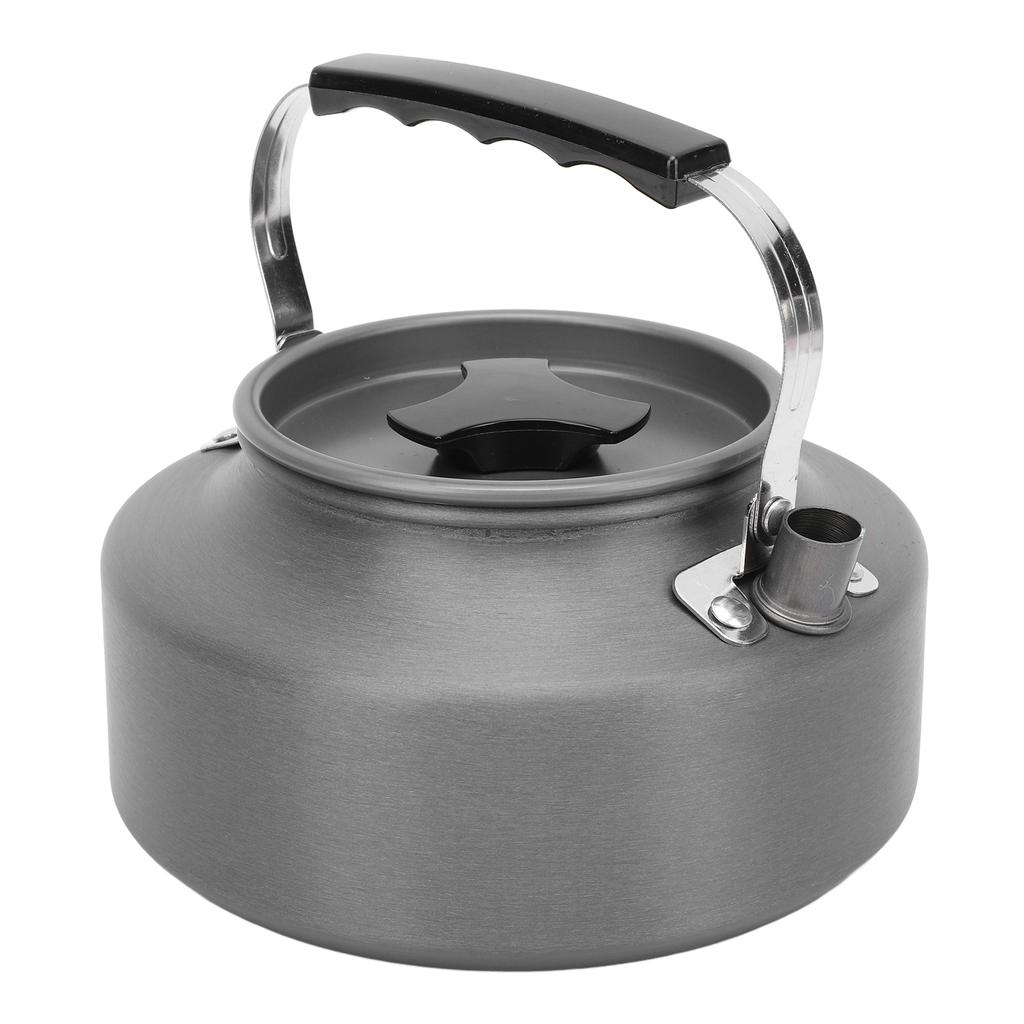 Camping Kettle 1.1L Capacity Aluminum Alloy Heat Resistant Portable Stovetop Coffee Tea Pot for Outdoor Activities