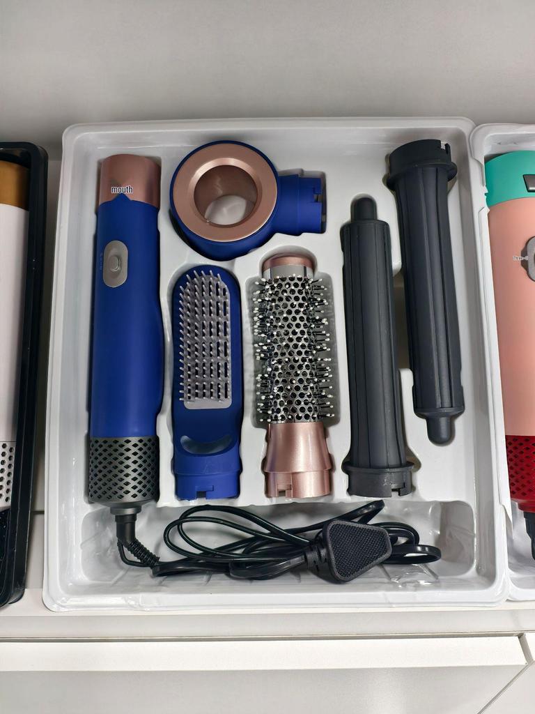 5-in-1 Rotating Hot Air Brush & Curling Iron - Multi-functional, No-Damage Big Wave Hair Dryer