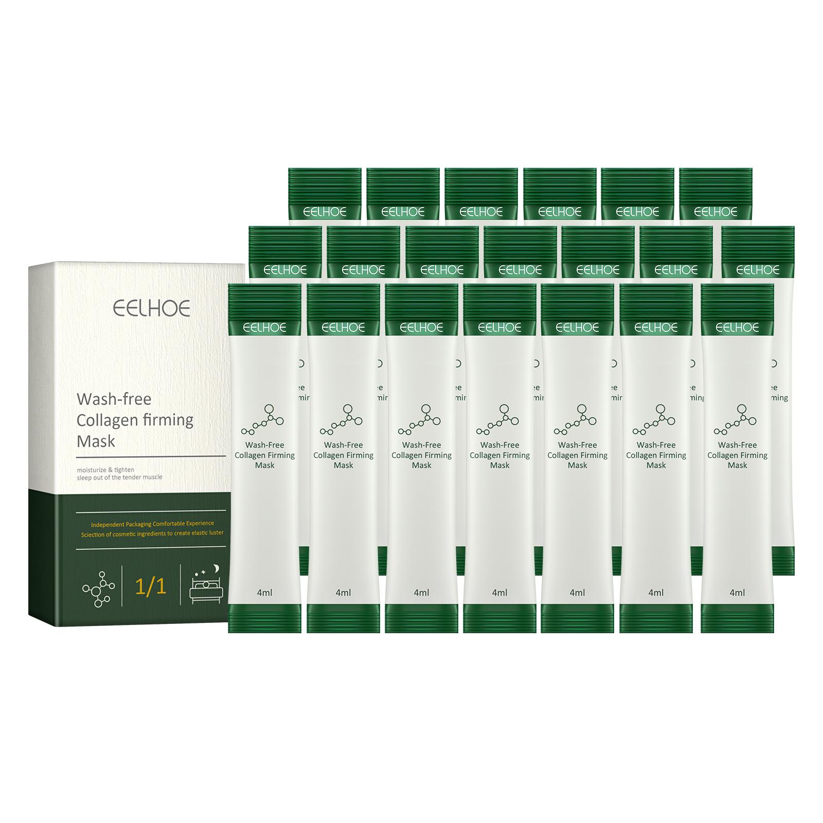

EELHOE Collagen Anti-Wrinkle Overnight Mask (4ml*20pcs) - Shrinks pores, anti-aging, brightens, moisturizes, no-rinse overnight mask