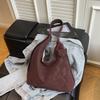 Fashion retro underarm suede shoulder bag women's new simple commuting large capacity tote bag versatile handbag