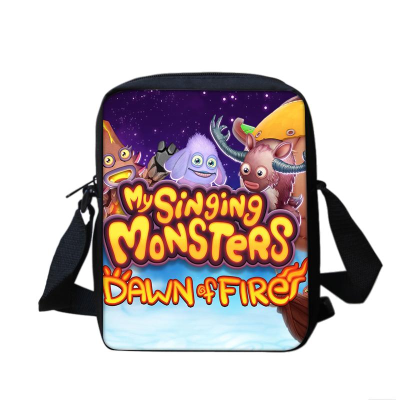 My Singing Monsters Bag Game Cartoon Print Large Capacity New Kindergarten Elementary School Boys and Girls
